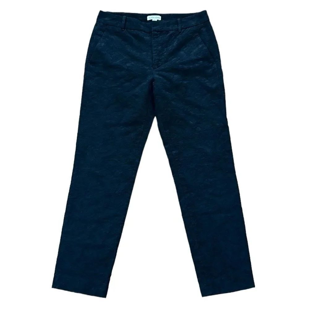 NEW Calvin Klein Black Textured Ankle Pants